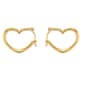 10kt. Yellow Gold Open Heart Hoop Earrings - image 1
