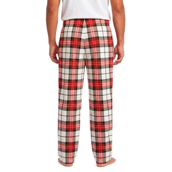 Mens Preswick & Moore® Plaid Silky Fleece Pajama Pants - Ivory