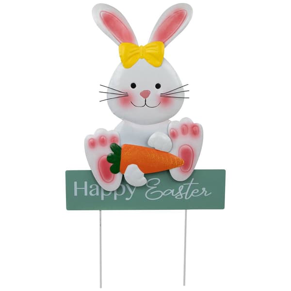 Northlight Seasonal Bunny with Carrot Easter Garden Stake - image 