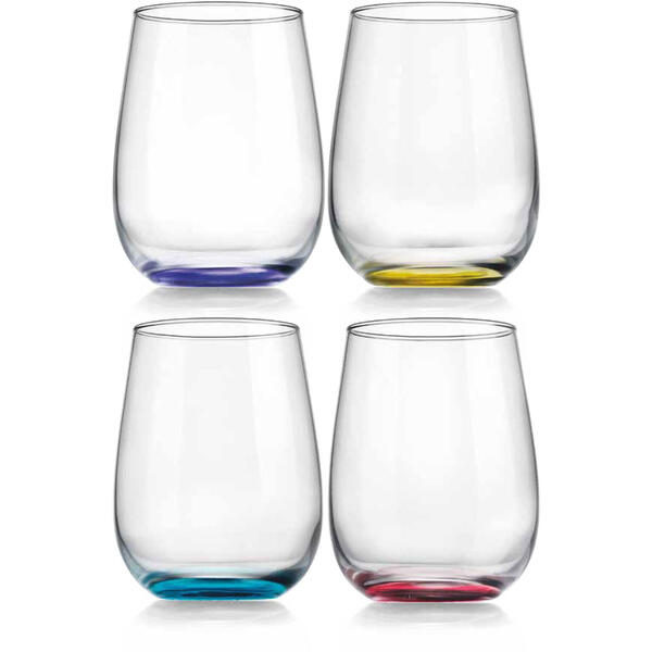Home Essential 15oz. Tri-Color Stemless Wine Glass - image 