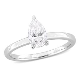 Sterling Silver 1ctw. White Moissanite Solitaire Ring