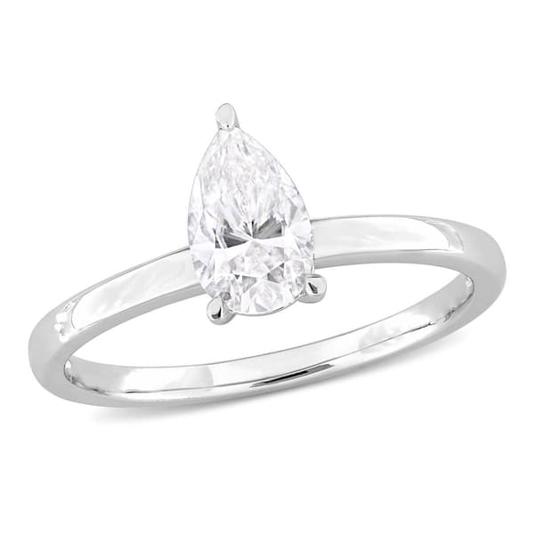Sterling Silver 1ctw. White Moissanite Solitaire Ring