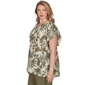 Plus Size Ruby Rd. Sedona Escape Flutter Sleeve Tropical Blouse - image 4