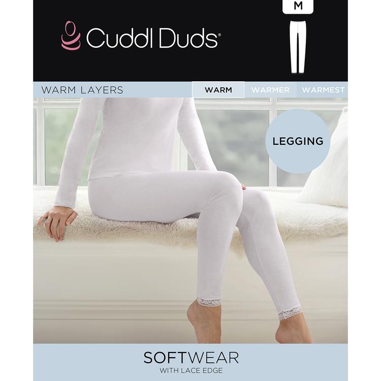 Womens Cuddl Duds® Softwear Lace Edge Leggings