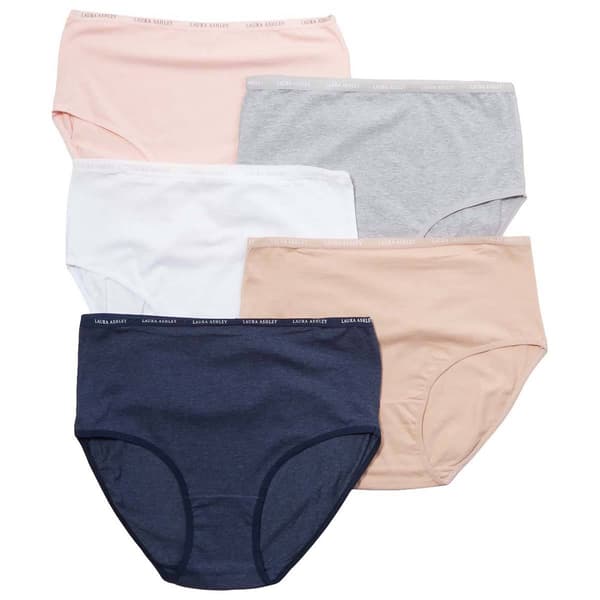 Womens Laura Ashley® 5pk. Cotton Brief Panties - LS9221-5PKKH - Boscov's