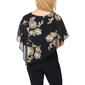 Petite MSK Floral Foil Poncho Overlay Blouse - image 2