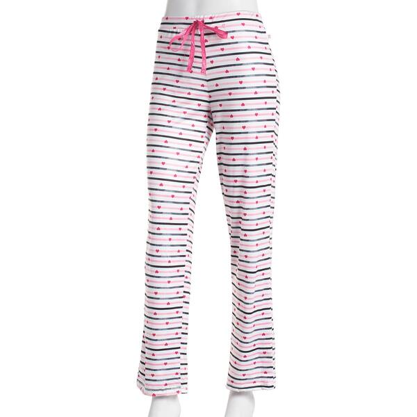 Juniors Rampage Hearts & Stripes Printed Pajama Pants - image 