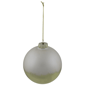 Northlight Brushed White & Gold Glass Ball Christmas Ornament - image 3