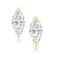 Parikhs 14 kt. Yellow Gold Marquise Diamond Stud Earrings - image 2