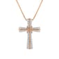 Diamond Classics(tm) Sterling Silver 1/10ctw. Cross Pendant - image 1