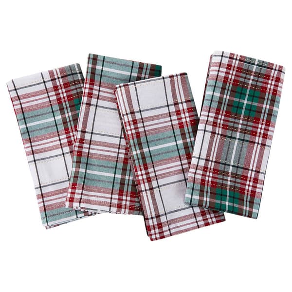 Avanti Holiday Plaid Napkins - Set of 4 - image 