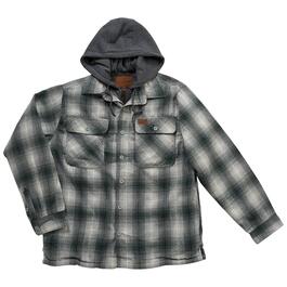 Mens Mountain Ridge Flannel Tik Tok Jacket - Grey