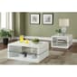 Coaster Elana Glossy White Rectangle 2-shelf Coffee Table - image 3