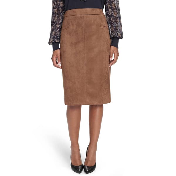 Womens Tommy Hilfiger Suede Pencil Skirt - image 