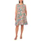 Plus Size MSK Sleeveless Floral Challis Ruffle Hem Shift Dress - image 3