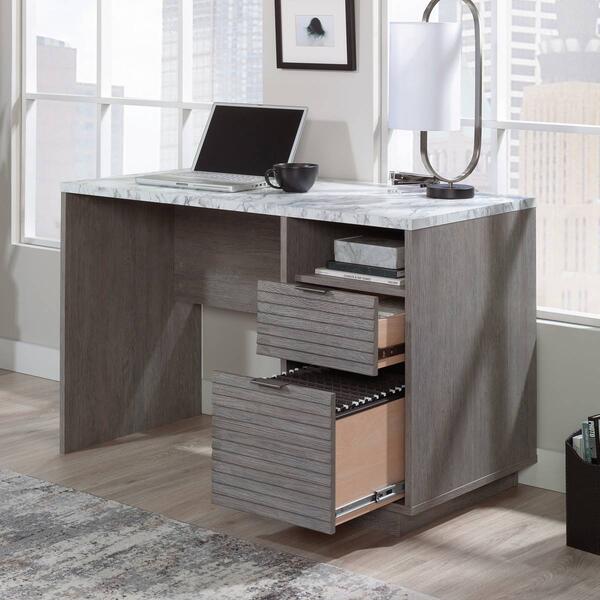 Sauder East Rock Contemporary Single Pedestal Desk