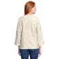 Womens Ali Miles 3/4 Sleeve Floral Embroidery V Neck Blouse - image 2