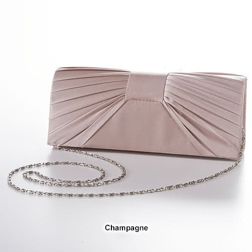 Sasha Satin Chic Pleated Clutch