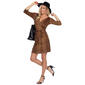 Womens White Mark Brown Cheetah Surplice Wrap Dress - image 1