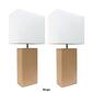 Elegant Designs&#8482; Modern Leather Table Lamps - Set of 2 - image 7