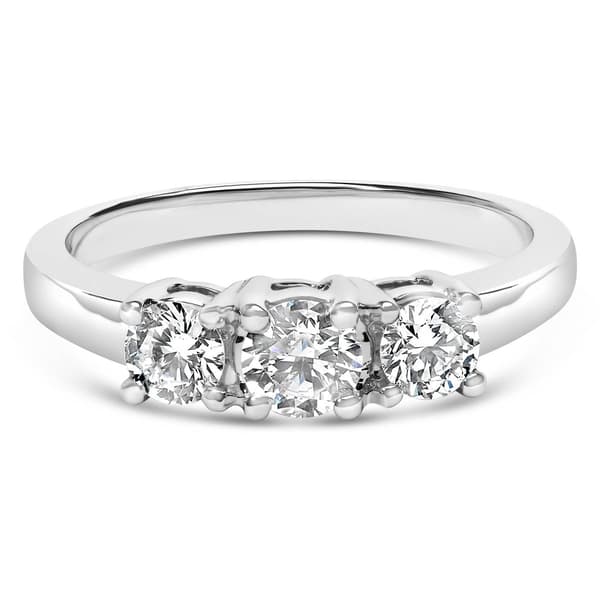 Haus of Brilliance 3/4ctw. Lab Grown Diamond 3 Stone Ring - image 
