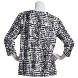 Plus Size Emily Daniels 3/4 Sleeve Final Jacquard Knit Blouse