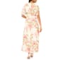 Womens MSK Short Flutter Sleeve Surplice Neck Floral Midi Dress - image 2