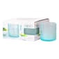 Home Essentials Halo Set of 4 Aqua Double Old Fashion Glasses - image 1