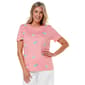 Petite Bonnie Evans Tossed Flip Flops With Hibiscus Floral Tee - image 1