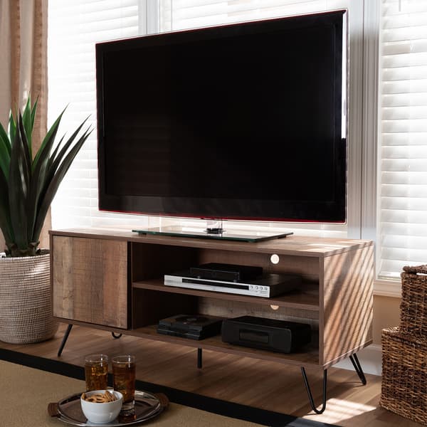 Baxton Studio Iver Rustic Oak TV Stand