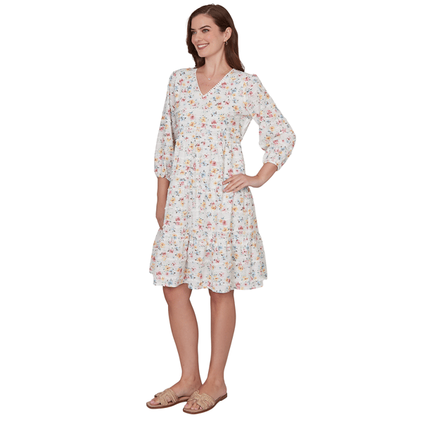 Womens Ruby Rd. Renaissance Romance Floral A-Line Dress