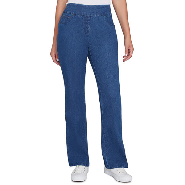 Petite Ruby Rd. Key Items Denim Flare Pants - image 