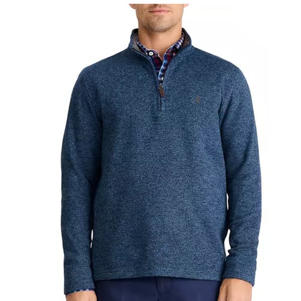 Mens IZOD&#40;R&#41; Solid Sweater Knit 1/4 Zip Fleece Shirt