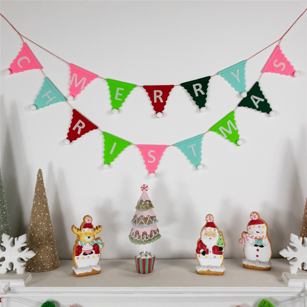 Northlight 45in. Multi "Merry Christmas" Banner Garland