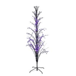 Northlight Seasonal 4ft. Halloween Purple Lights Black Tree