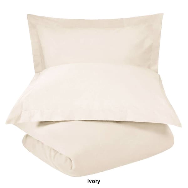 Superior 300TC Cotton Percale Duvet Cover Set