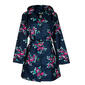 Womens Capelli Multi Floral Navy Trench Coat - image 1