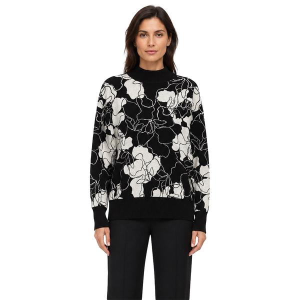 Womens Zac & Rachel Long Sleeve Crew Neck With Floral Sweater Kn - image 