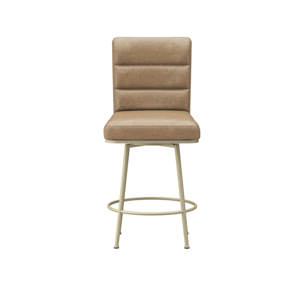 HH2 Home Stause Channel-Tufted Counter Height Swivel Stool