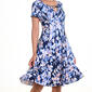 Womens Sami & Jo Floral Short Sleeve Hardware A-Line Dress - image 3