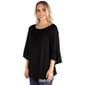 Womens 24/7 Comfort Apparel 3/4 Sleeve Pleated Peasant Top - image 3