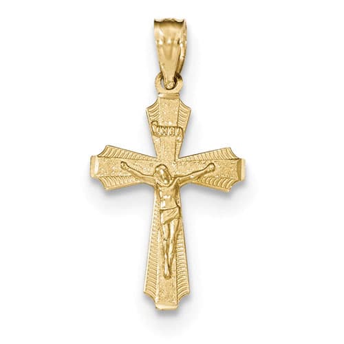 Gold Classics&#40;tm&#41; Gold Polished Small Passion Crucifix - image 
