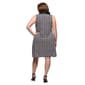 Plus Size 24/7 Comfort Apparel Black & White Collared Mini Dress - image 3