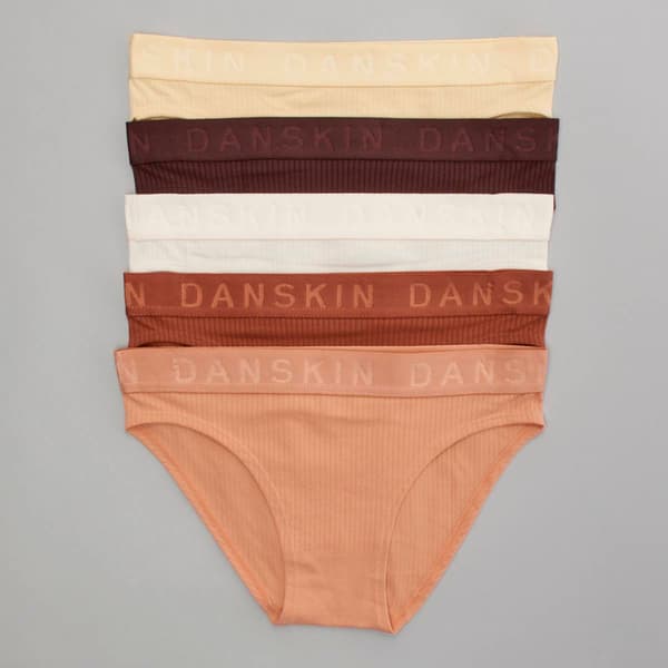 Womens Danskin 5pk Rib Bikini w/ Jacquard DS3079-5PKR