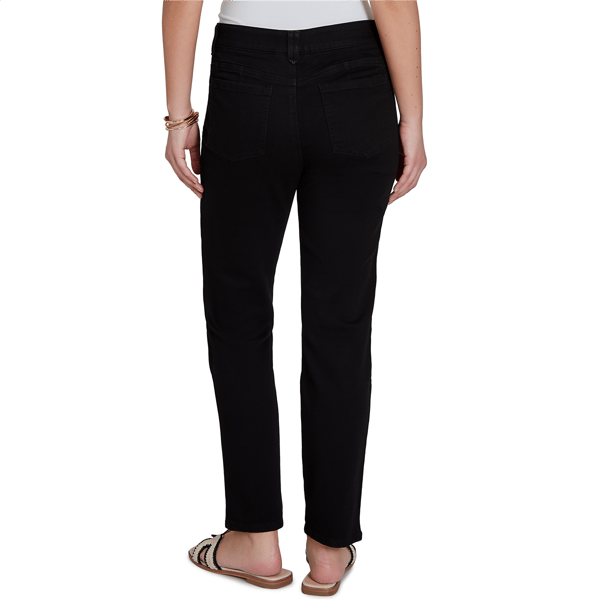 Petite Ruby Rd. Key Items Jet Black Slim Straight Jeans