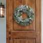 Puleo International Pre-Lit Flocked Wreath with Pinecones - image 3
