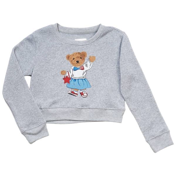 Girls (7-16) No Comment Long Sleeve Bear Sweatshirt - image 