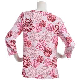 Womens Emily Daniels 3/4 Sleeve Abstract Jacquard Tunic Blouse