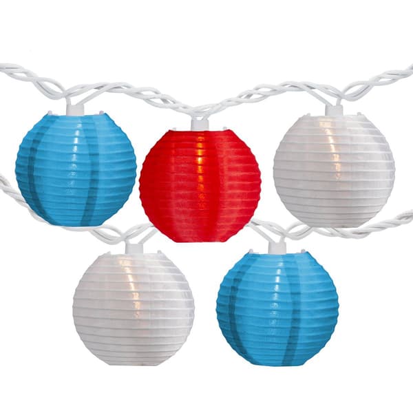Northlight Seasonal 4th of July Paper Lantern Lights - 10 Count