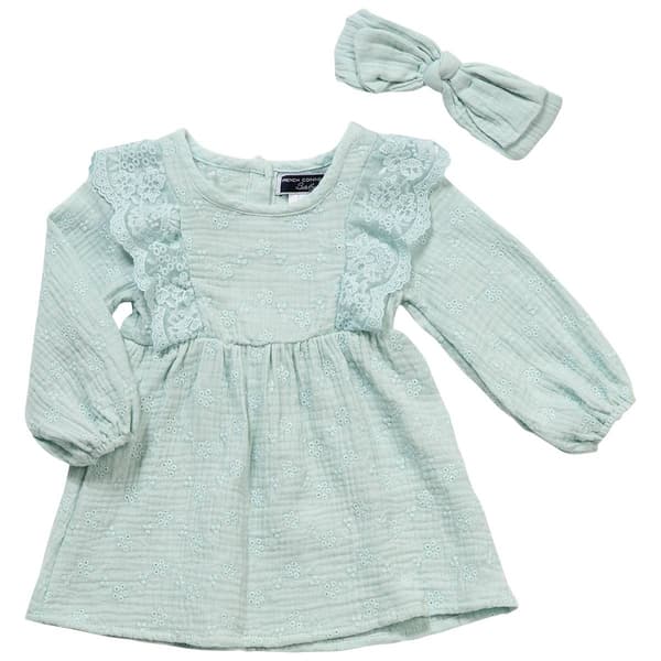 Baby Girl (12-24M) French Connection Eyelet Lace Cotton Dress Set